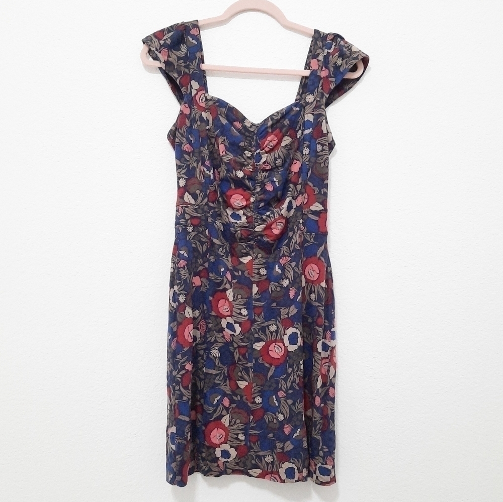 Marc by Marc Jacobs Dark Indigo Multi Floral Dress XS